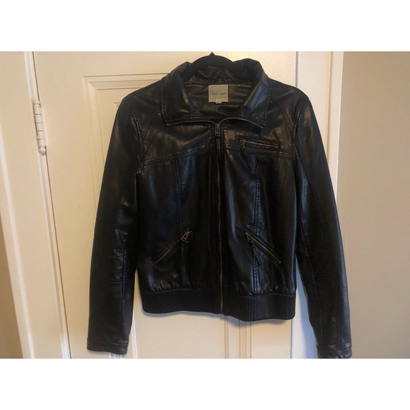 Black Faux Leather Jacket - Picture 1 of 2